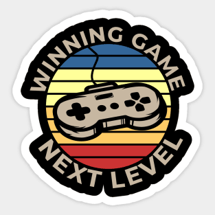 next level Win the game level Sticker